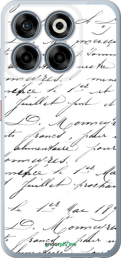 Силиконовый чехол Прописной шрифт для ZTE Nubia V70 - 4475u-4083 изображение 