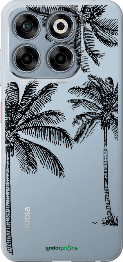 Силиконовый чехол Пальмы1 для ZTE Nubia V70 - 4634u-4083 изображение 