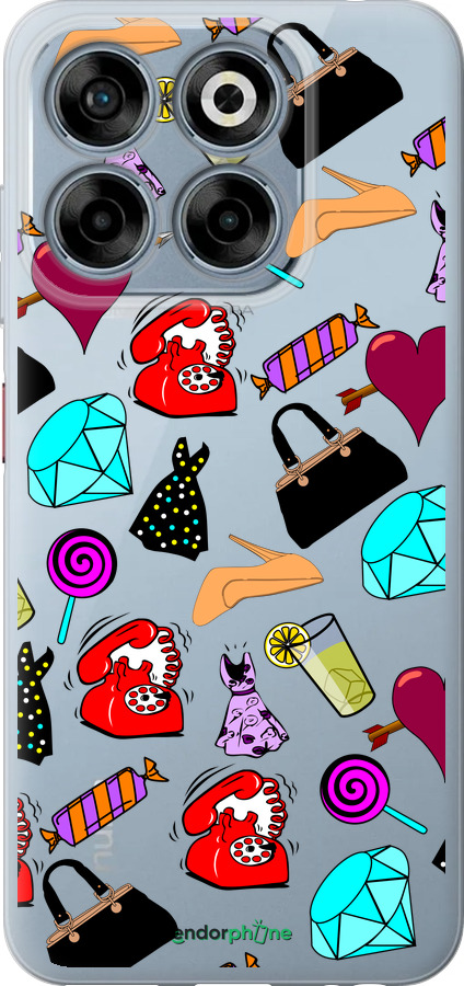 Силіконовий чехол stickers для ZTE Nubia V70 - 4757u-4083 изображение 