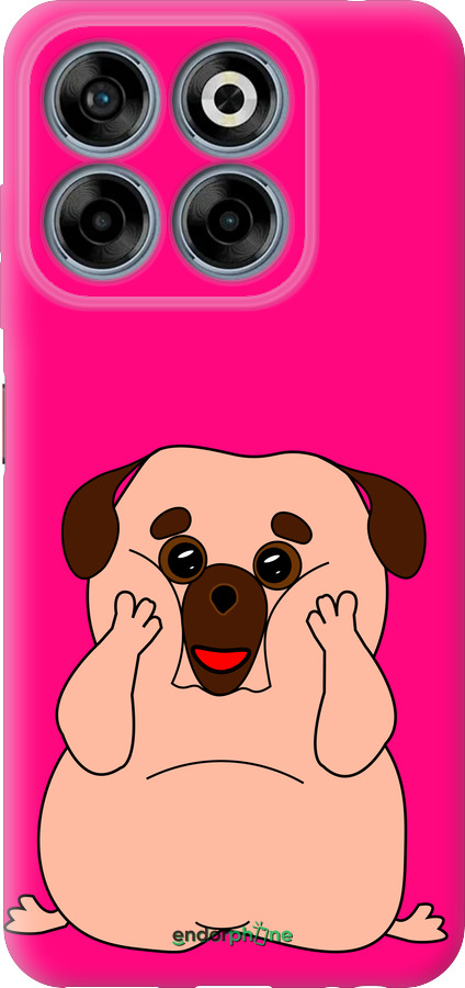 Силіконовий чехол Веселий мопс для ZTE Nubia V70 - 4908u-4083 изображение 