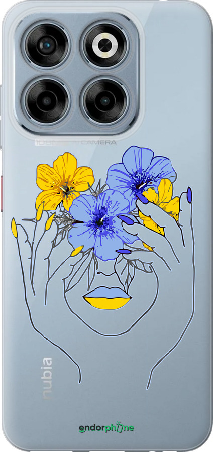 Силиконовый чехол Девушка v4 для ZTE Nubia V70 - 5276u-4083 изображение 