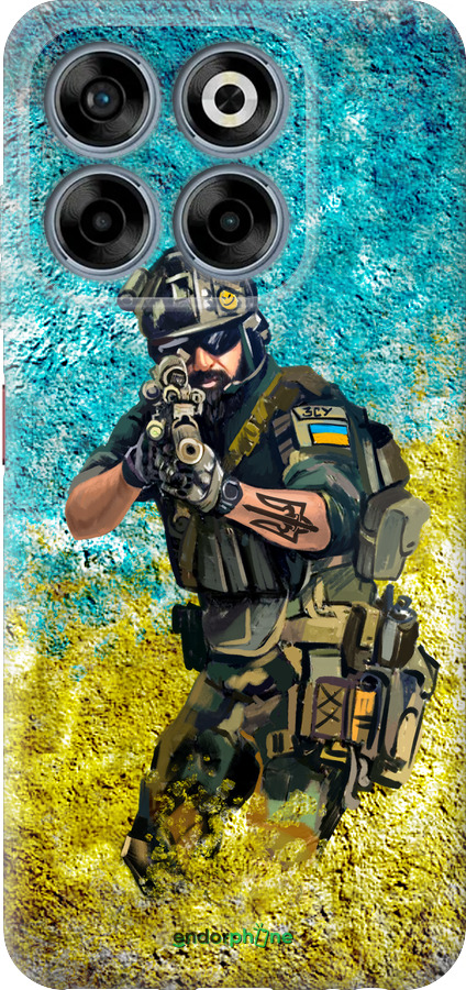 Силиконовый чехол Воин ЗСУ для ZTE Nubia V70 - 5311u-4083 изображение 