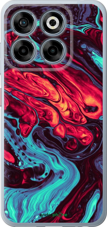 Силиконовый чехол Синяя красная абстакция для ZTE Nubia V70 - 5339u-4083 изображение 