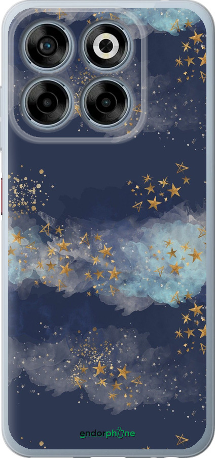 Силиконовый чехол Ночь золотые звезды для ZTE Nubia V70 - 5421u-4083 изображение 