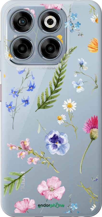 Силиконовый чехол Цветочный фон v2 для ZTE Nubia V70 - 5472u-4083 изображение 