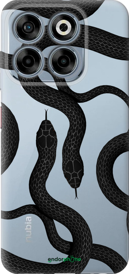 Силиконовый чехол Змеи для ZTE Nubia V70 - 5473u-4083 изображение 