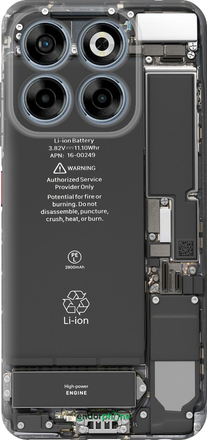 Силиконовый чехол Детали смартфона для ZTE Nubia V70 - 5487u-4083 изображение 