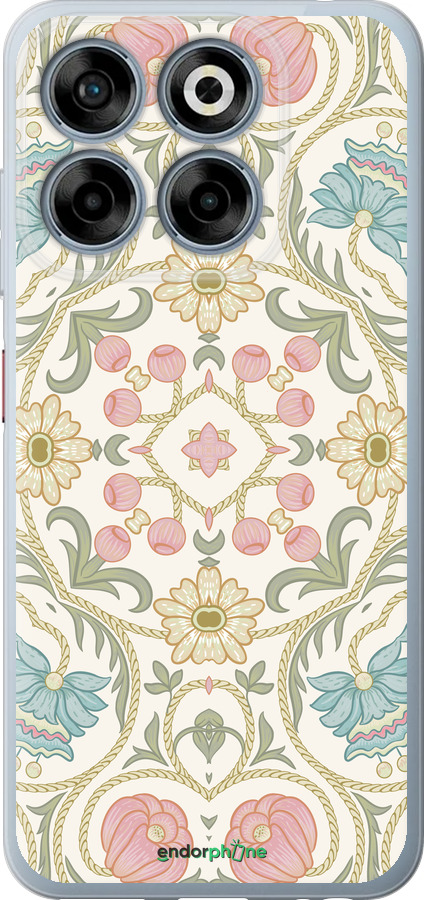 Силиконовый чехол Цветочный орнамент v2 для ZTE Nubia V70 - 5513u-4083 изображение 