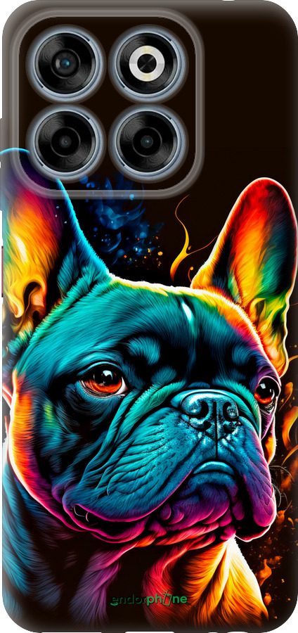 Силиконовый чехол Яркий бульдог для ZTE Nubia V70 - 5547u-4083 изображение 