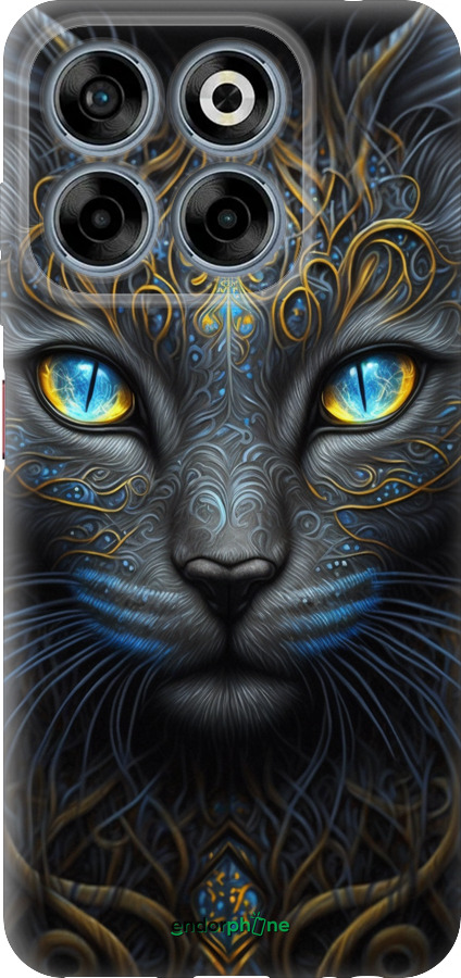 Силиконовый чехол Кошка для ZTE Nubia V70 - 5548u-4083 изображение 