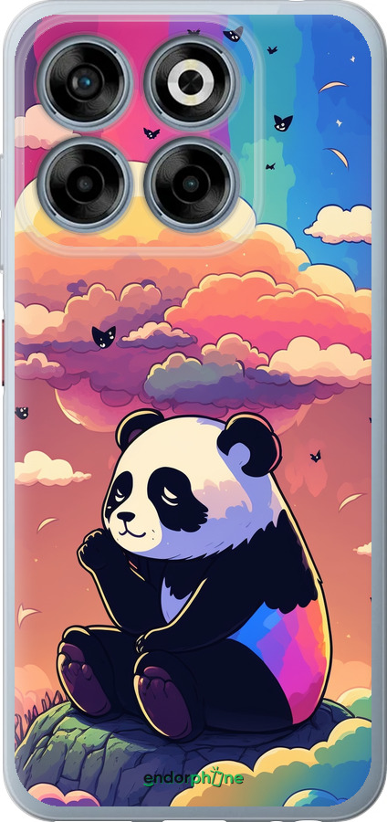 Силиконовый чехол Панда в облаках для ZTE Nubia V70 - 5585u-4083 изображение 