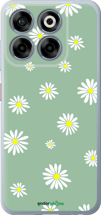 Силиконовый чехол Ромашки v4 для ZTE Nubia V70 - 5603u-4083 изображение 