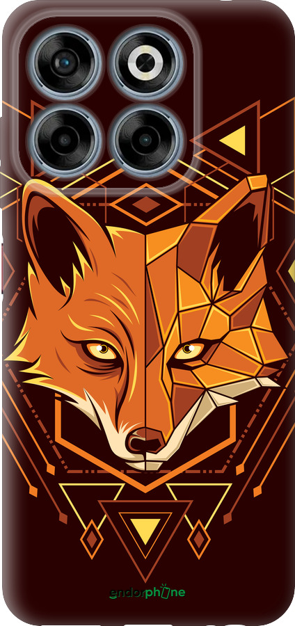 Силиконовый чехол Лиса геометрия для ZTE Nubia V70 - 5607u-4083 изображение 