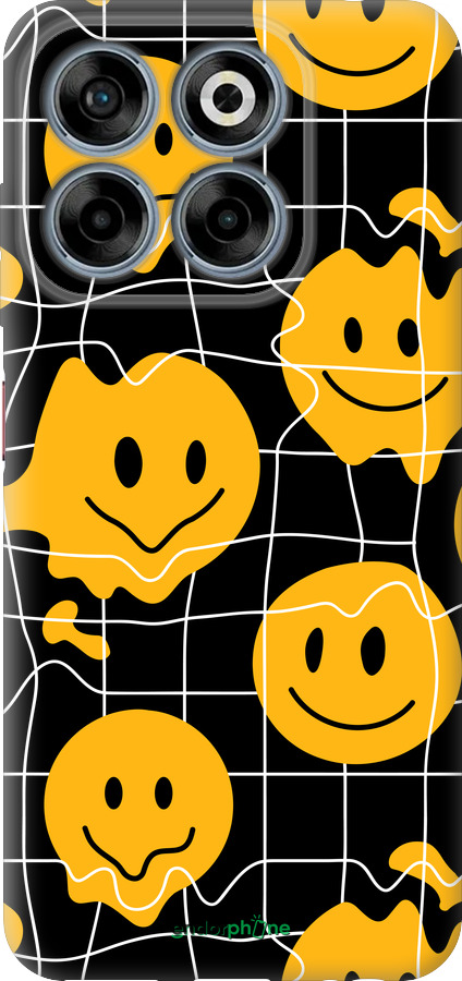 Силиконовый чехол Смайлы v3 для ZTE Nubia V70 - 5623u-4083 изображение 