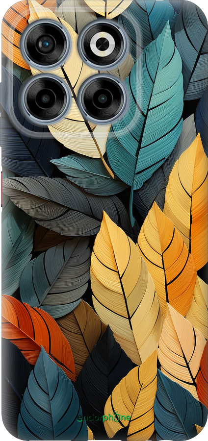 Силіконовий чехол Кольорове листя для ZTE Nubia V70 - 5644u-4083 изображение 