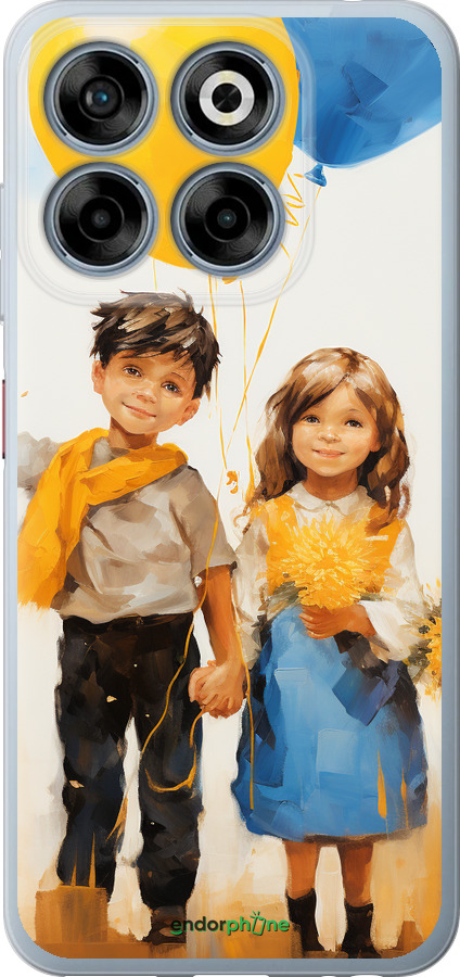 Силиконовый чехол Дети с шариками для ZTE Nubia V70 - 5659u-4083 изображение 