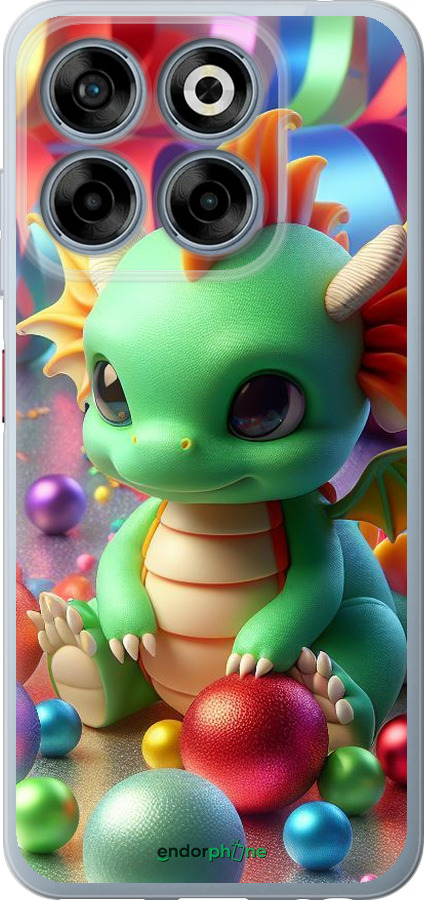 Силиконовый чехол Веселый дракончик для ZTE Nubia V70 - 5812u-4083 изображение 
