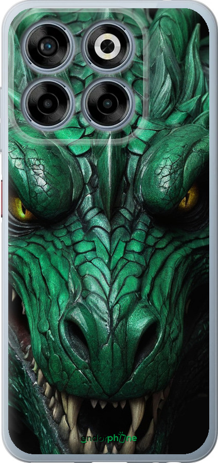 Силиконовый чехол Зелёный дракон v2 для ZTE Nubia V70 - 5817u-4083 изображение 