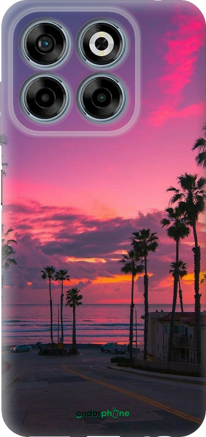 Силиконовый чехол Пальмы для ZTE Nubia V70 - 5873u-4083 изображение 