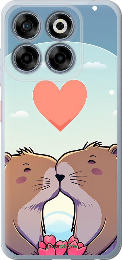 Силиконовый чехол Капибара любовь для ZTE Nubia V70 - 6027u-4083 изображение 