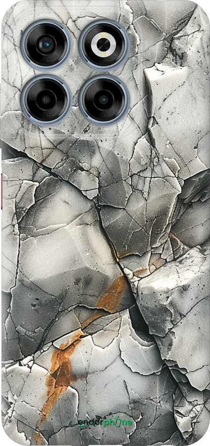 Силиконовый чехол Серый мрамор для ZTE Nubia V70 - 6041u-4083 изображение 