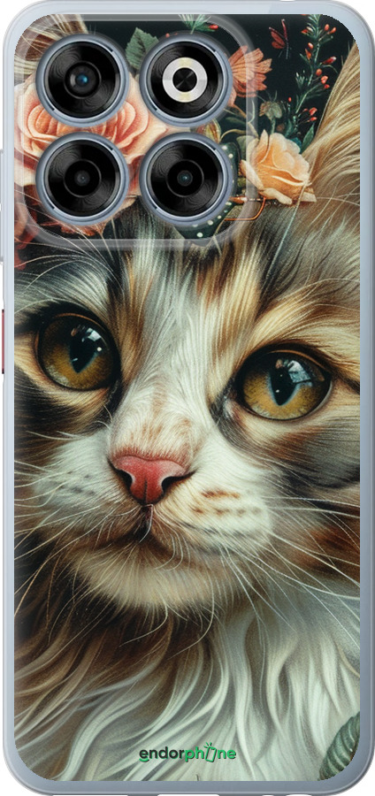 Силиконовый чехол Cats and flowers для ZTE Nubia V70 - 6069u-4083 изображение 