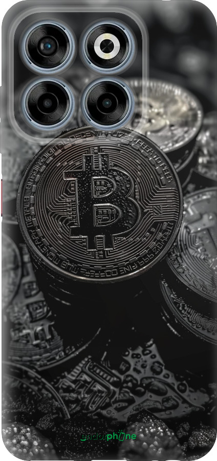 Силіконовий чехол Black Bitcoin для ZTE Nubia V70 - 6090u-4083 изображение 