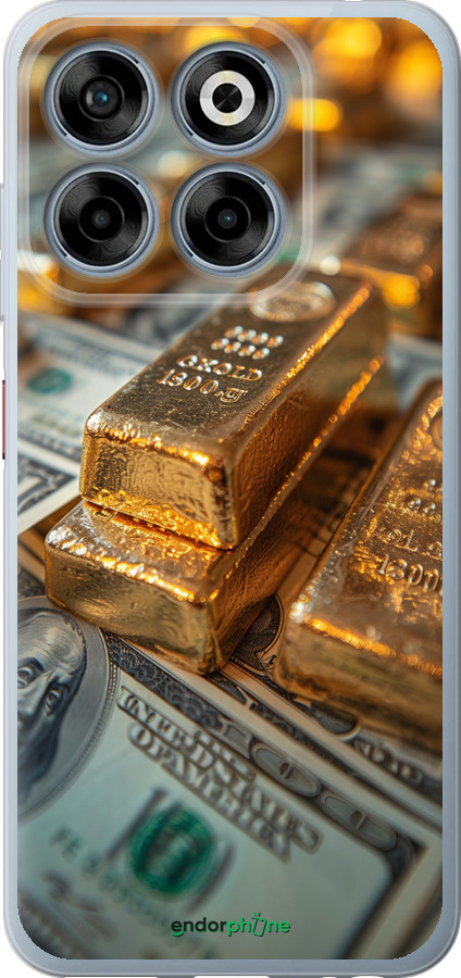 Силиконовый чехол Слитки и доллары для ZTE Nubia V70 - 6105u-4083 изображение 