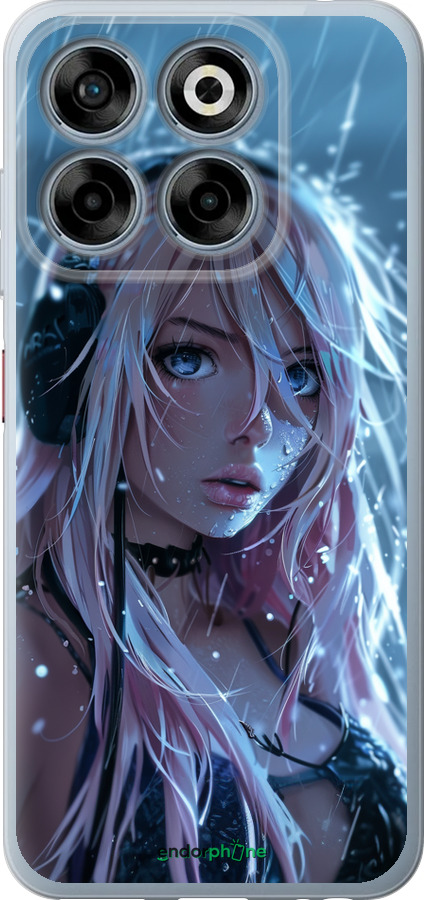 Силиконовый чехол Неоновый дождь для ZTE Nubia V70 - 6119u-4083 изображение 