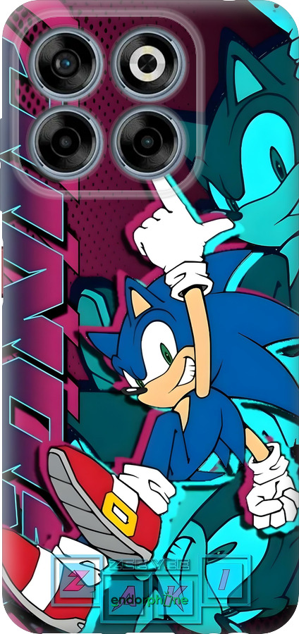 Силиконовый чехол Соник для ZTE Nubia V70 - 6284u-4083 изображение 