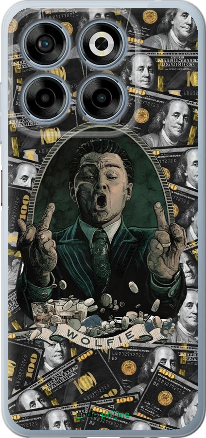 Силиконовый чехол Волк с валл стрит для ZTE Nubia V70 - 6287u-4083 изображение 