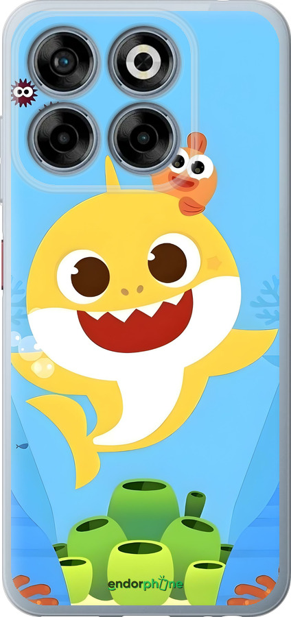 Силиконовый чехол Бейби Шарк для ZTE Nubia V70 - 6303u-4083 изображение 