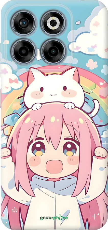 Силиконовый чехол Девочка аниме радуга для ZTE Nubia V70 - 6304u-4083 изображение 