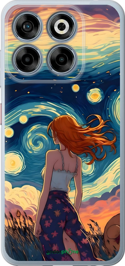 Силиконовый чехол Девушка Арт для ZTE Nubia V70 - 6325u-4083 изображение 