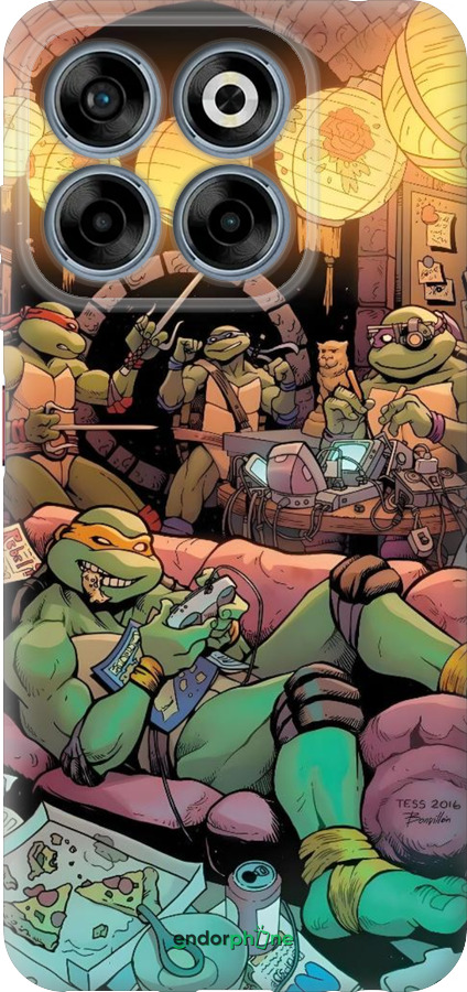 Силиконовый чехол Черепашки нинзя для ZTE Nubia V70 - 6346u-4083 изображение 