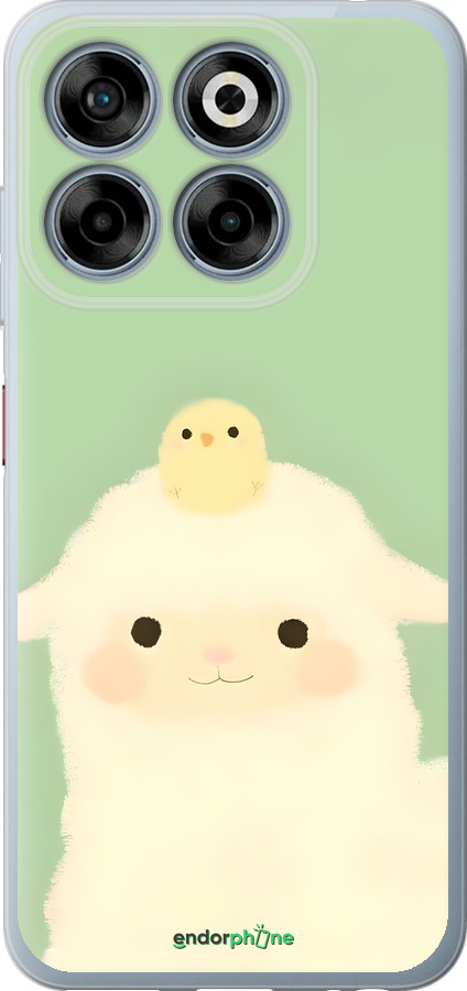 Силиконовый чехол Барашек и ципленок для ZTE Nubia V70 - 6369u-4083 изображение 