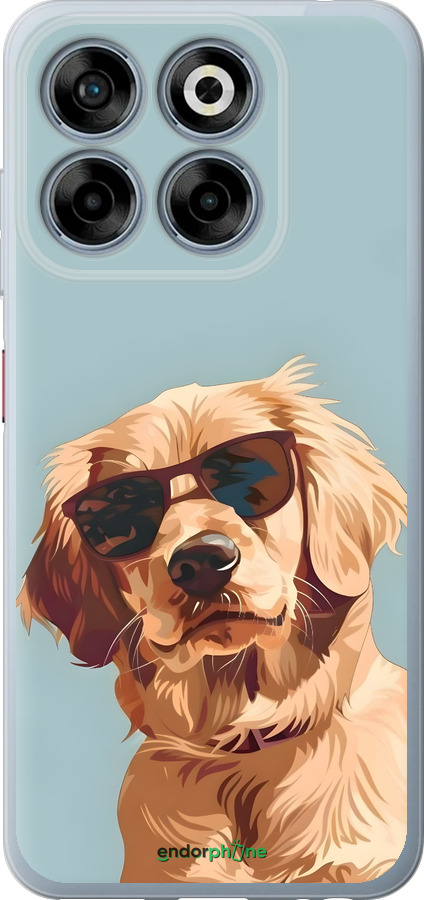 Силиконовый чехол Пес в очках для ZTE Nubia V70 - 6381u-4083 изображение 