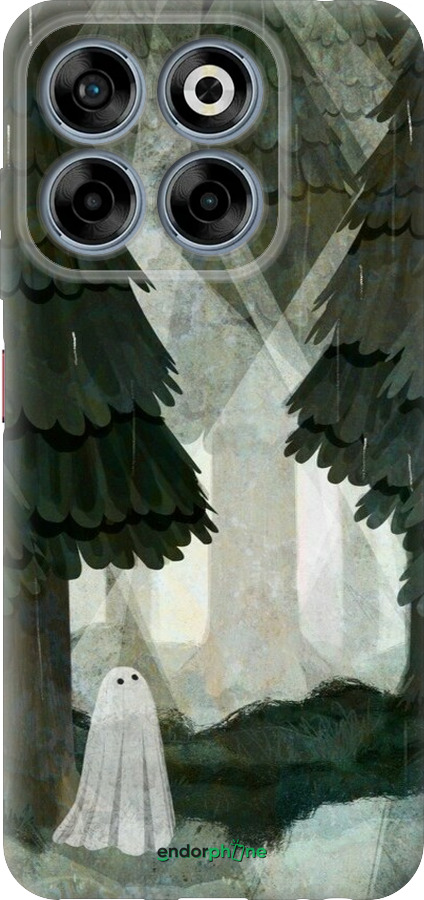 Силіконовий чехол Із зображенням соснового лісу та привида для ZTE Nubia V70 - 6420u-4083 изображение 