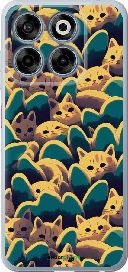 Силіконовий чехол Із зображенням котиків для ZTE Nubia V70 - 6429u-4083 изображение 