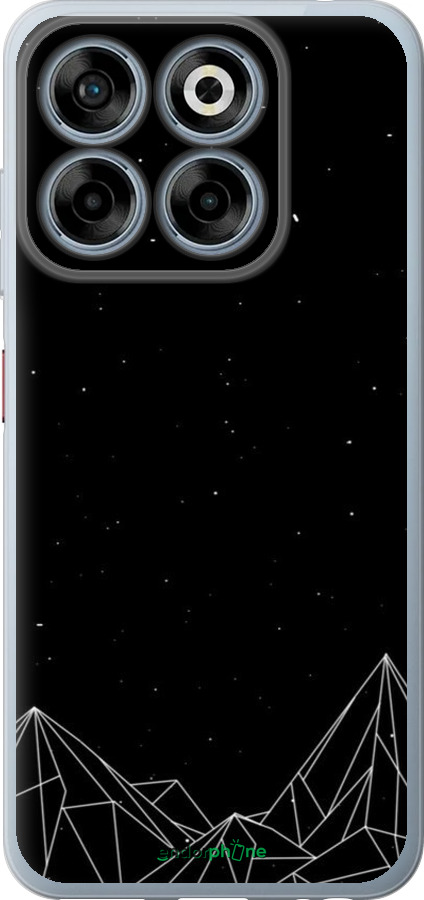 Силіконовий чехол Чорно білі абстрактні гори для ZTE Nubia V70 - 6437u-4083 изображение 