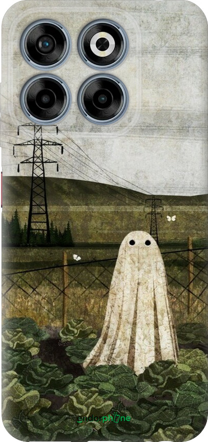 Силиконовый чехол Иллюстрация призрак в капусте для ZTE Nubia V70 - 6440u-4083 изображение 