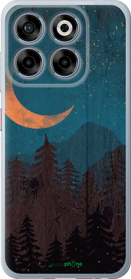 Силиконовый чехол Звездный лес для ZTE Nubia V70 - 6480u-4083 изображение 