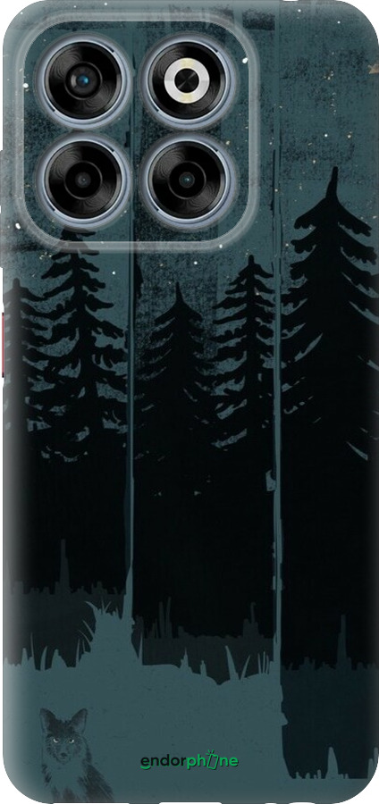 Силиконовый чехол Лиса и ночной лес для ZTE Nubia V70 - 6481u-4083 изображение 