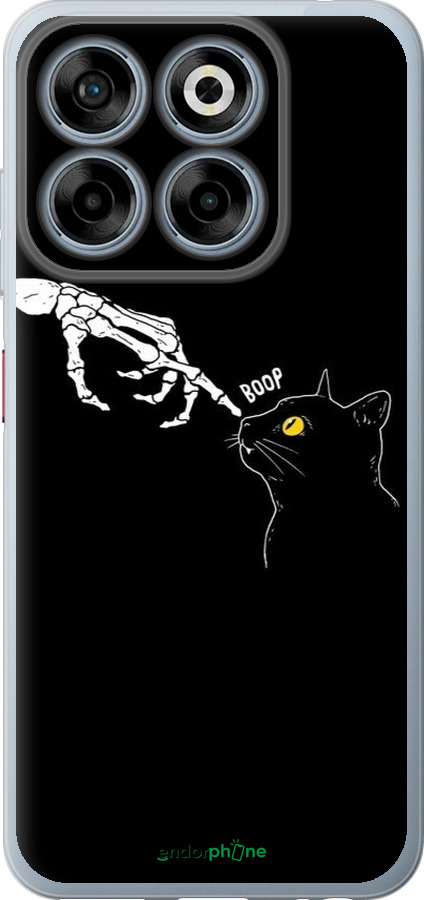 Силиконовый чехол Кошка для ZTE Nubia V70 - 6505u-4083 изображение 