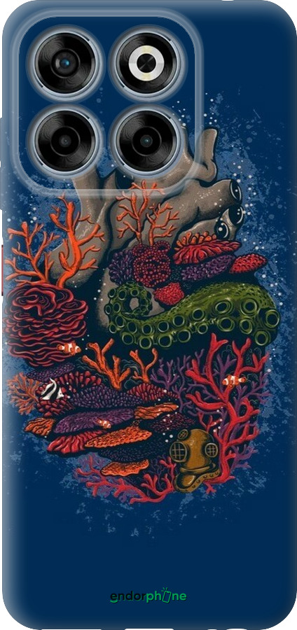 Силиконовый чехол Сердце моря для ZTE Nubia V70 - 6506u-4083 изображение 