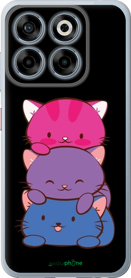 Силиконовый чехол Милые кошки для ZTE Nubia V70 - 6518u-4083 изображение 