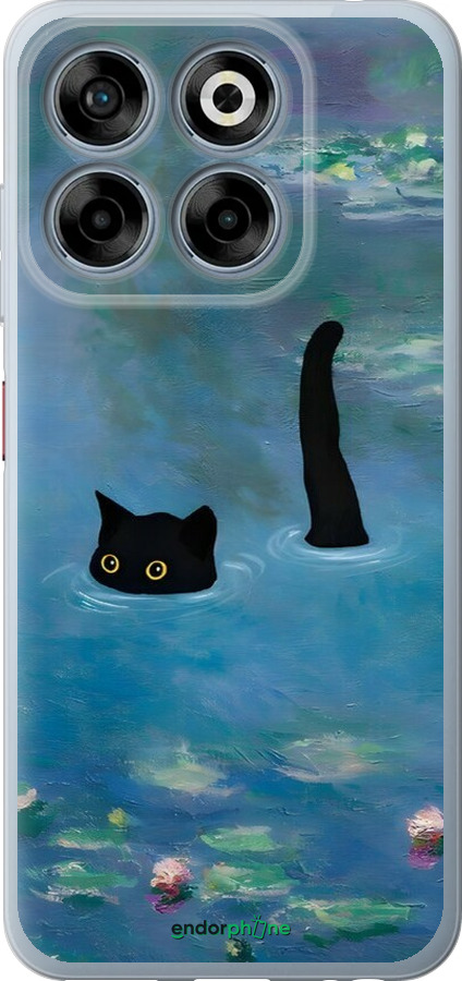 Силиконовый чехол С изображением кота и водяной лилии Monet для ZTE Nubia V70 - 6519u-4083 изображение 