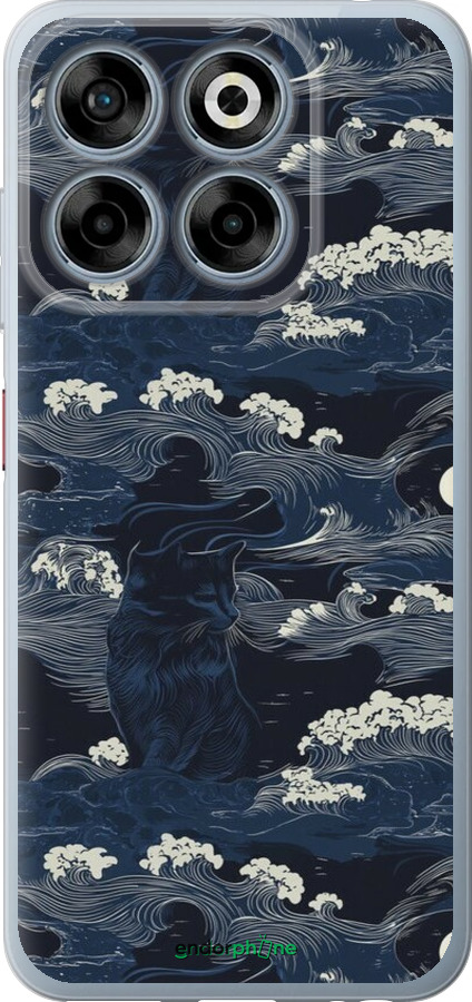 Силиконовый чехол Морская тематика в стиле арт-деко для ZTE Nubia V70 - 6520u-4083 изображение 