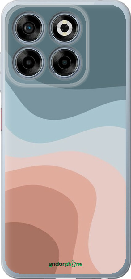 Силиконовый чехол С синими и розовыми волнами в стиле ретро для ZTE Nubia V70 - 6532u-4083 изображение 