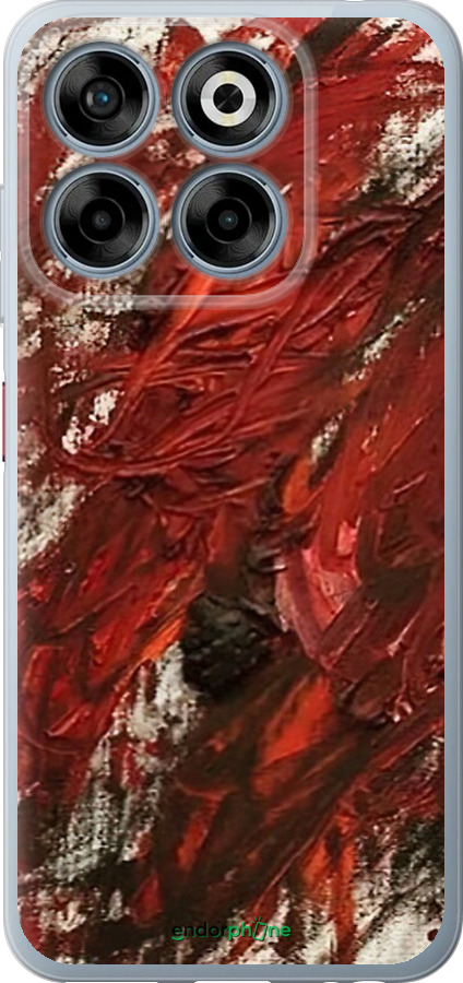 Силиконовый чехол Абстрактная композиция в красных тонах для ZTE Nubia V70 - 6541u-4083 изображение 